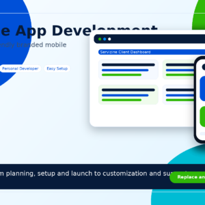 Mobile app development artwork by Servizine Digital Development in Trinidad and Tobago
